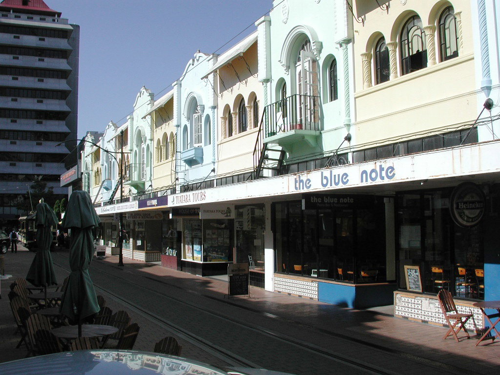 Shops in New Regent Street, Christchurch, New Zealand, 2008