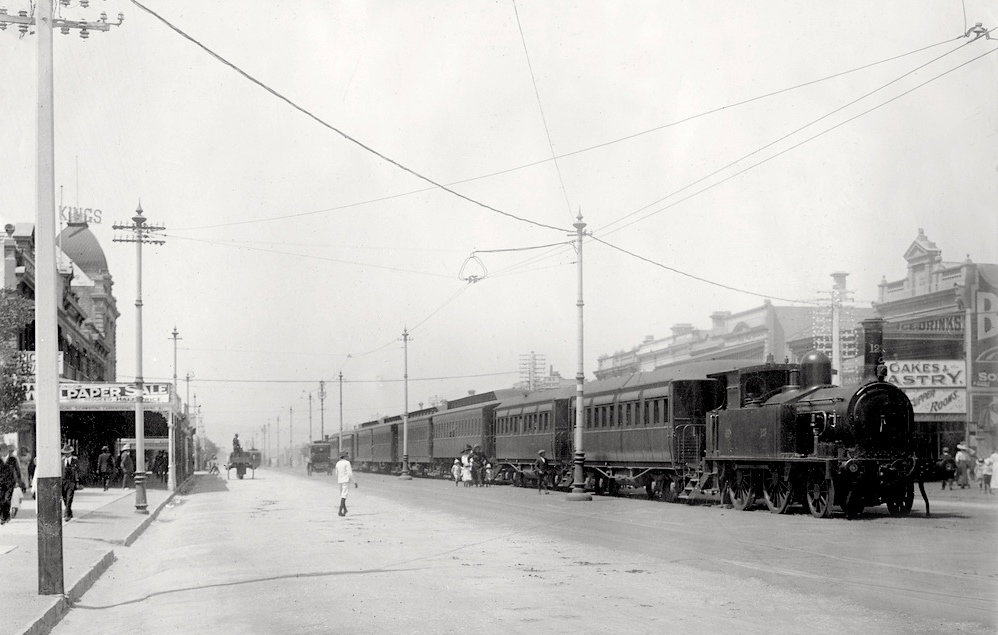 SAR Glenelg train in King William Street south, about 1912 (SLSA PRG-280-1-26-288), Adelaide, Australia, 1912