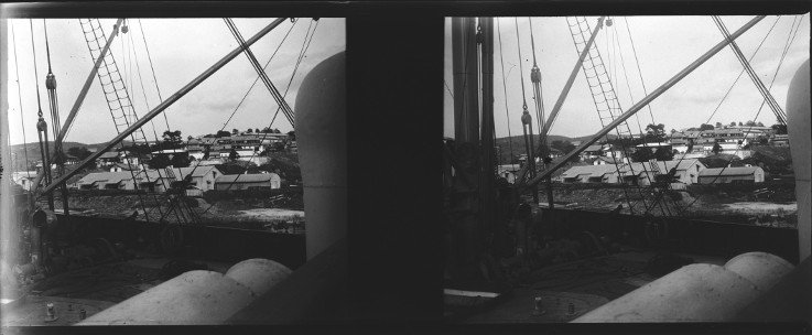 EU: Vue de Matadi à partir d'un bateau, Congo #0207 (1913), Matadi, DR Congo, 1913