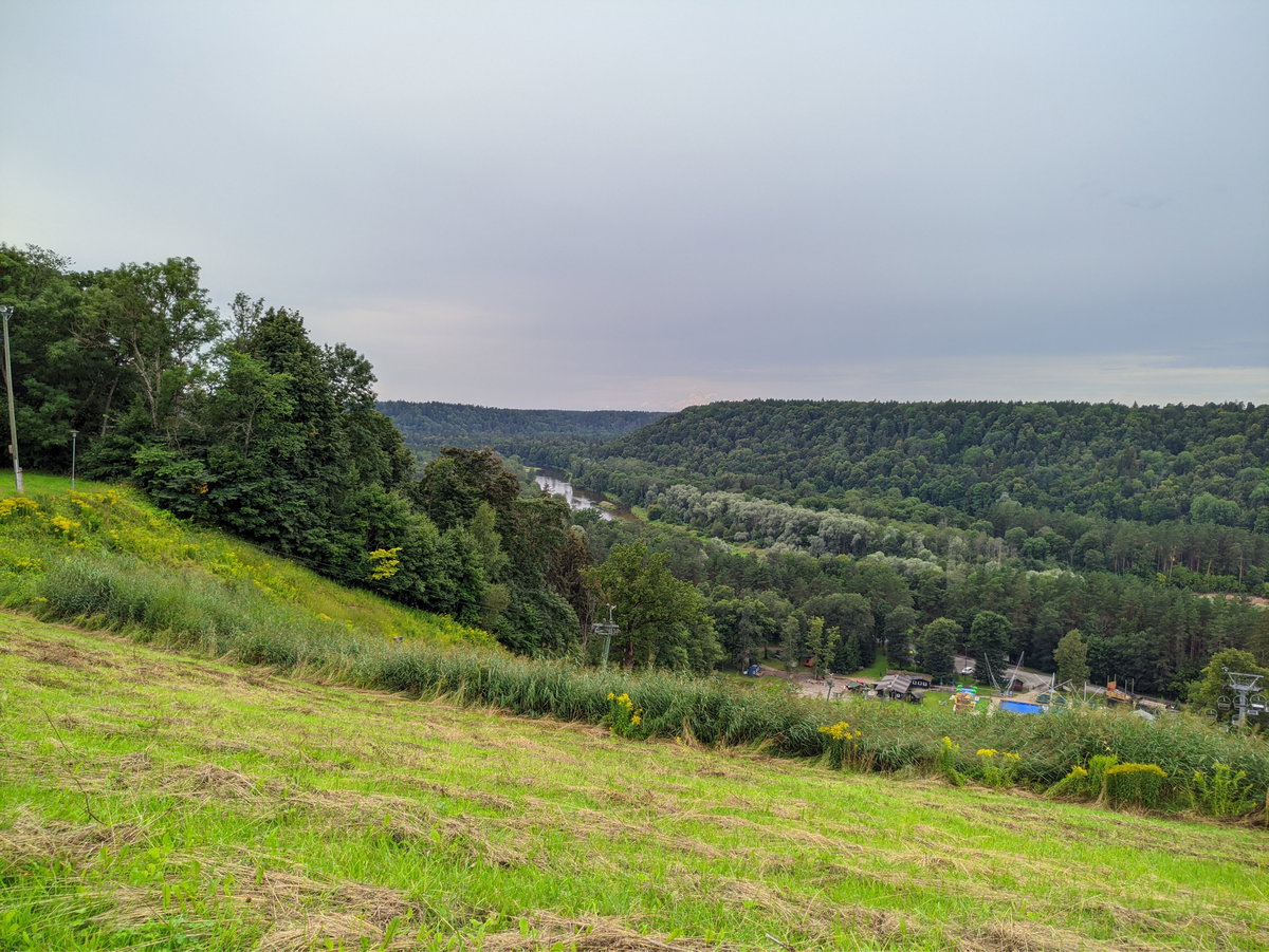Latvia, Sigulda, Gauja river from Leona Paegles street, Sigulda, Latvia, 2021