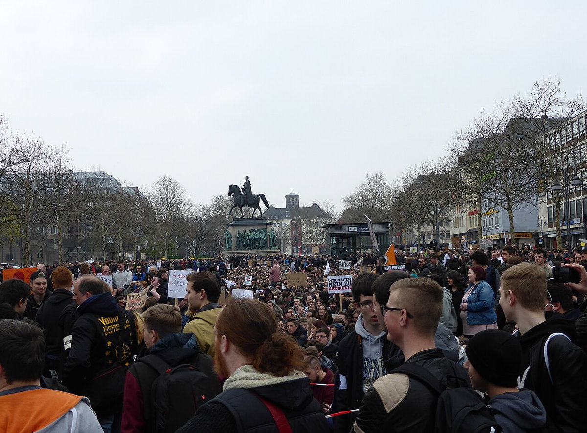 Artikel 13 Demonstration Köln, Cologne, Germany, 2019