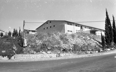 EU: Architecture in Safed - hillside street (1971), Safed, 1971