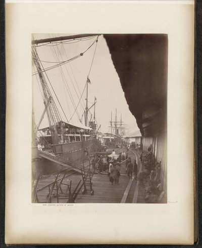 EU: View shewing section of wharf (1890), Singapore, 1890