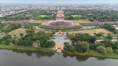 Aerial view hoang thanh hue, Hue, 2024