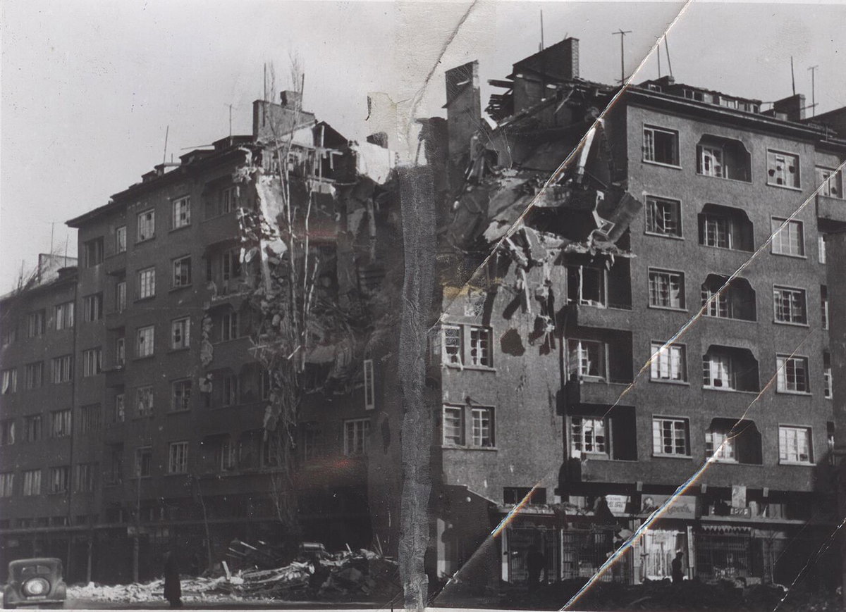 BASA 45K Graf Ignatiev Ferdinand Blvd crossing Sofia WW2, Sofia, Bulgaria, 1944