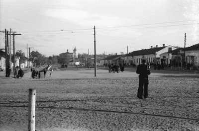 EU: Chisinau: Straße mit Polizist (1942), Chisinau, 1942