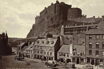 Edinburgh Castle from Grass Market, Edinburgh, 1865
