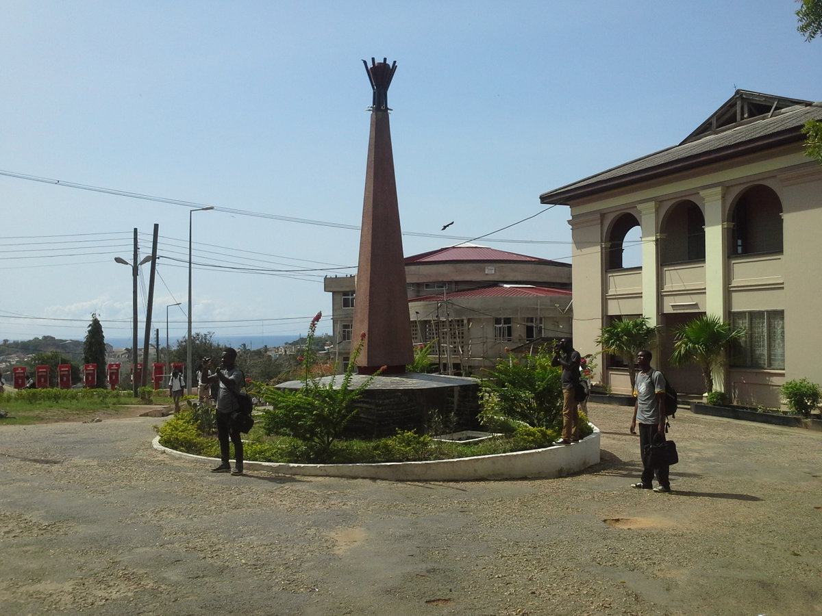 Monument at Mfantsipim school, Cape Coast, Ghana, 2015