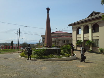 Monument at Mfantsipim school, Cape Coast, 2015