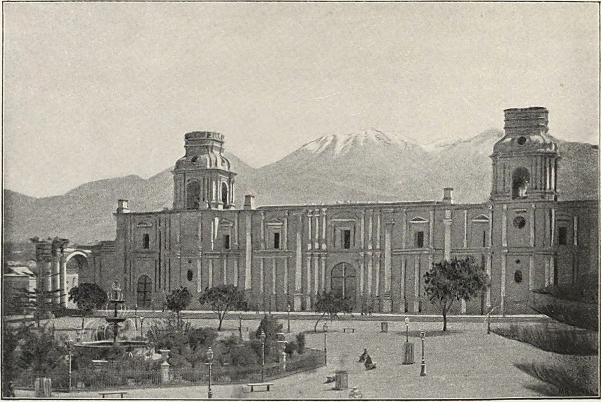 Middendorf - Hauptplatz von Arequipa. Der Bergstock des Chachani. (S. 242), Arequipa, Peru, 1894