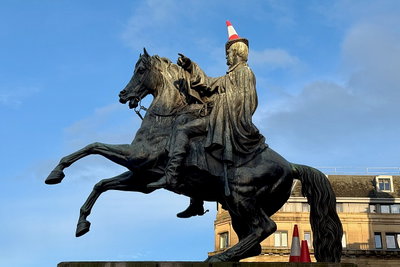 Duke of Wellington statue, Edinburgh - traffic cone hat, Edinburgh, 2025