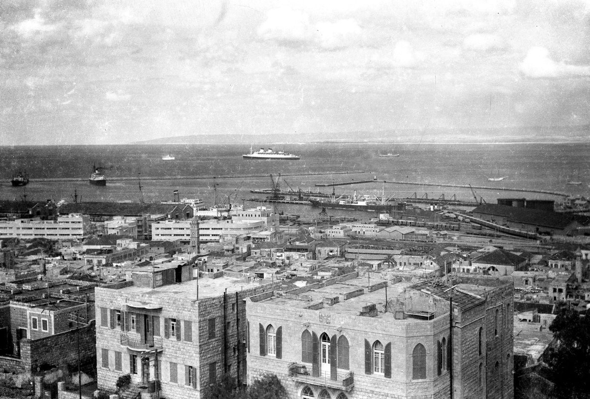 EU: The Haifa Bay. (1936), Haifa, Israel, 1936