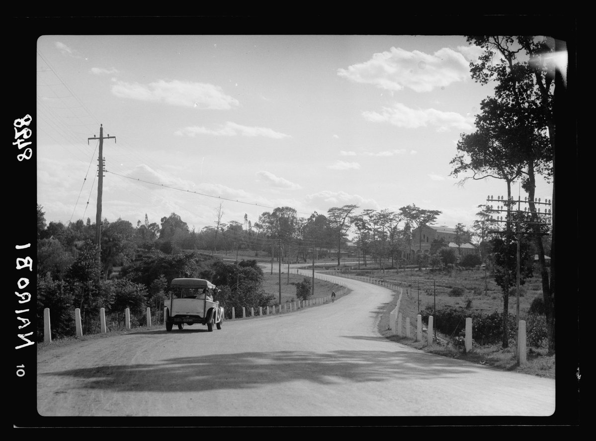 Kenya Colony. Nairobi. Motor highway entering the town LOC, Nairobi, Kenya, 1936
