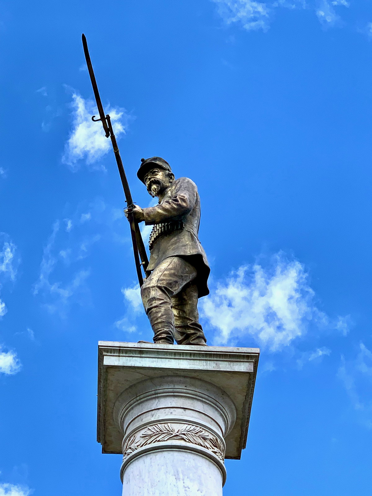Monument to Dr. Mauel Pino in Parque Pino, Puno, Peru, 2018