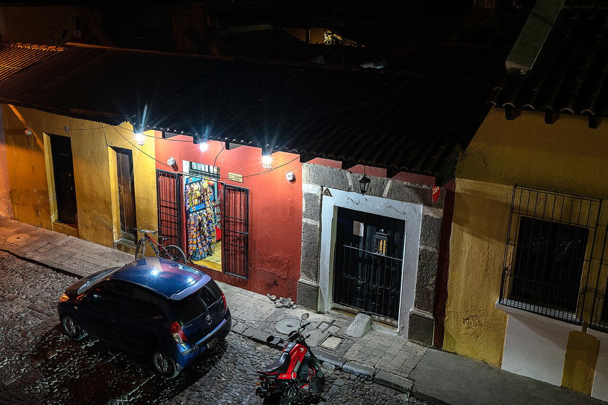 Guatemala - Street in Antigua Guatemala, Antigua Guatemala, Guatemala, 2020