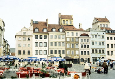 Warsaw, the Old Town Market Square, northwest side, Warsaw, 1990