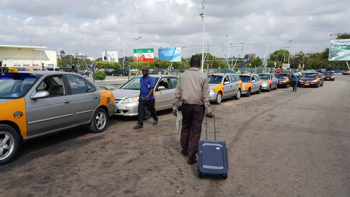 A shuttle driver at Kotoka International Airport, Accra, Ghana, 2017