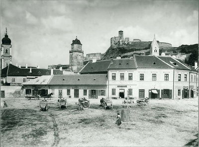 Trenčín - východná strana Štúrovho námestia (1897), Trenčín, 1897