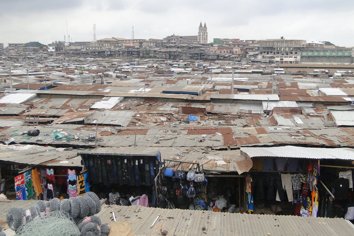 View over Kejetia Market - Largest in West Africa - Kumasi - Ghana, Kumasi, Ghana, 2010