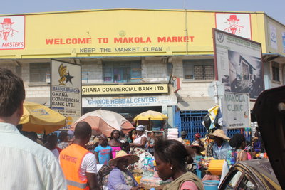 Makola martket street, Accra — photos through time
