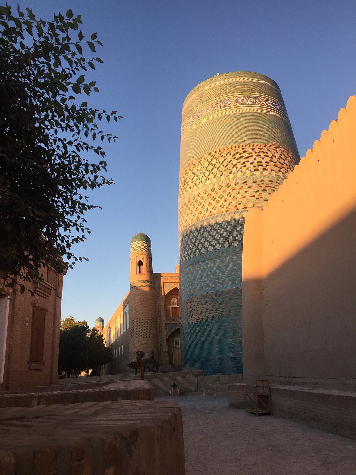 Closer picture of Kalta Minaret, Khiva, Uzbekistan, 2022
