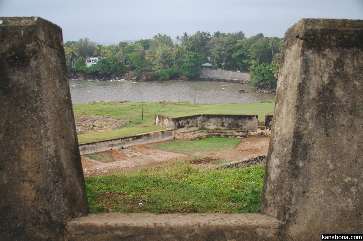 Galle Fort view from one of the moon bastion cannon ports, Galle, Sri Lanka, 2008