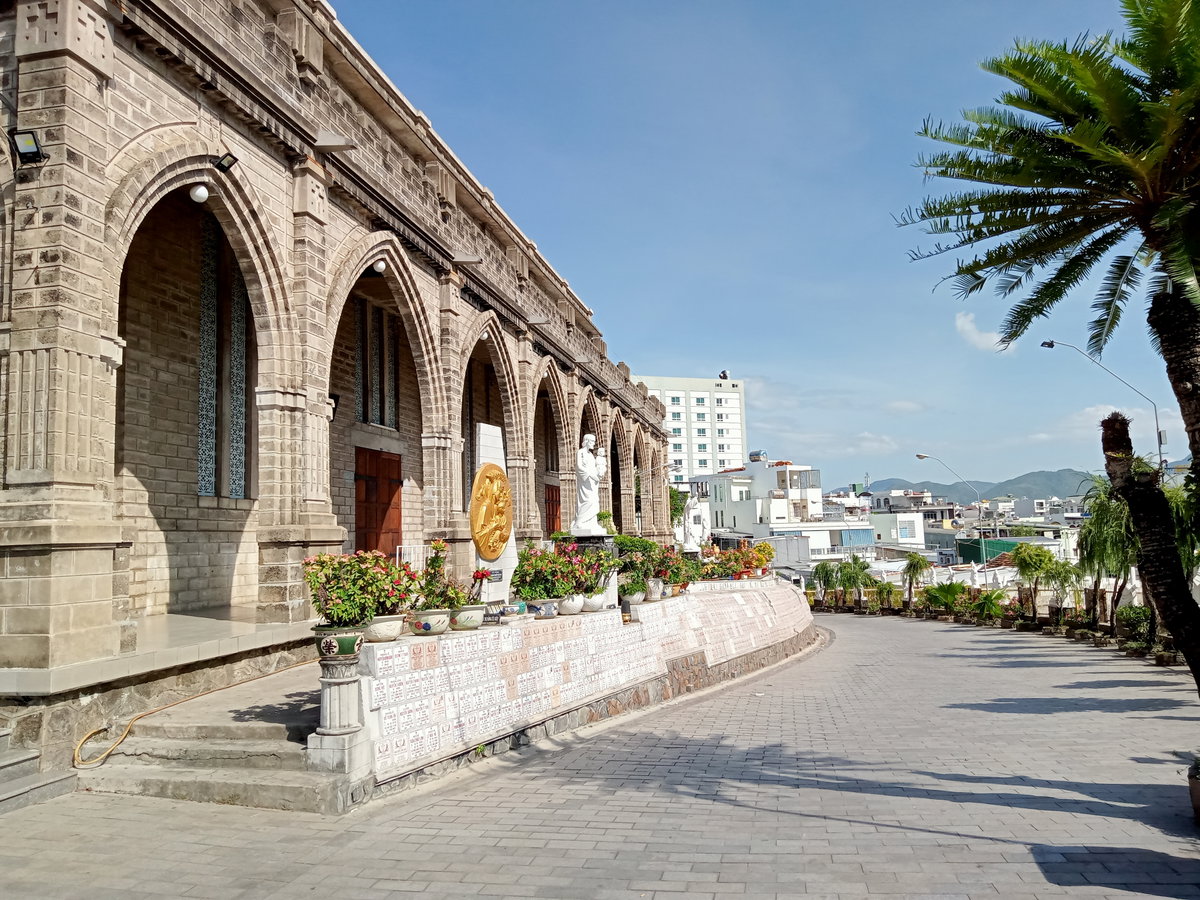 Entrance of Nha Trang Cathedral, Nha Trang, Vietnam, 2022