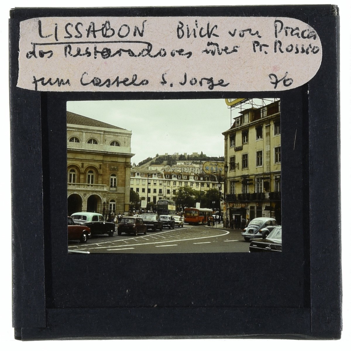 EU: Lissabon, Castelo de São Jorge, Lissabon, Platz Praça dos Restauradores (1976), Lisbon, Portugal, 1976