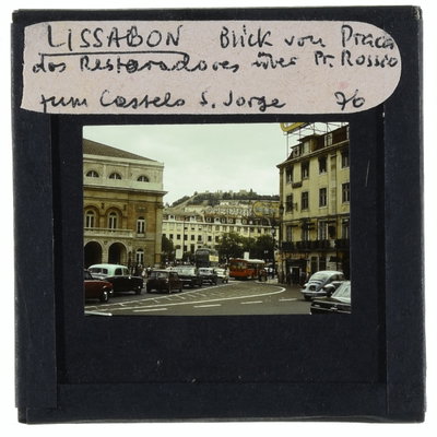 EU: Lissabon, Castelo de São Jorge, Lissabon, Platz Praça dos Restauradores (1976), Lisbon, 1976