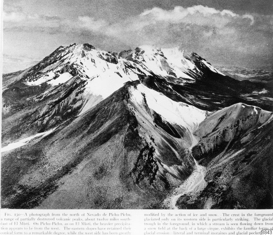 EU: Arequipa volcano aerial view (1944), Arequipa, Peru, 1944