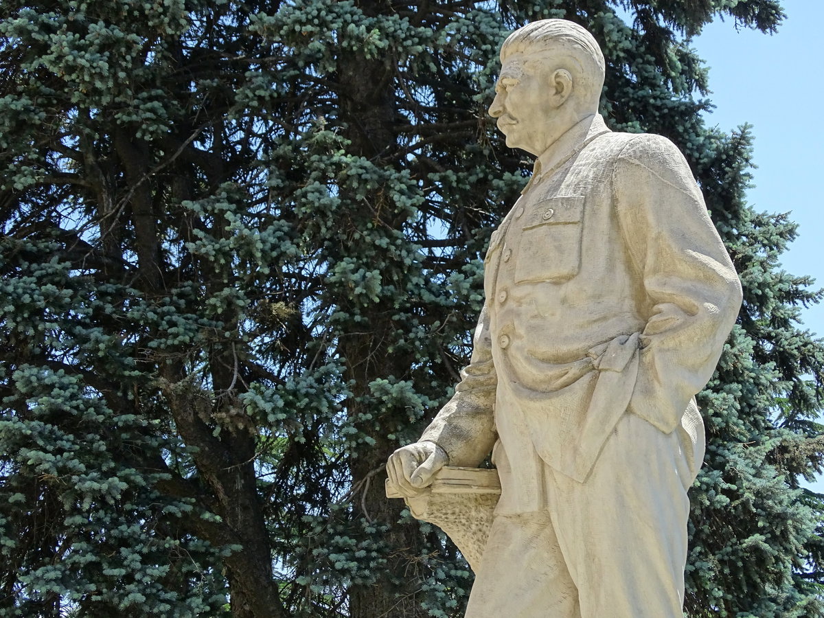 Statue of Stalin outside Stalin Museum - Gori - Georgia, Gori, Georgia, 2015