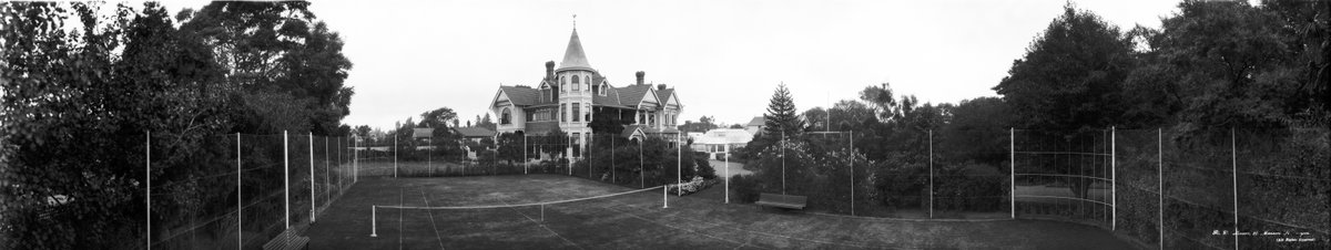 House and grounds, including tennis court, Christchurch, between 1923 and, Christchurch, New Zealand, 1925