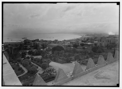 Carmel and Haifa. Haifa and the bay from lower slopes of Carmel LOC, Haifa, 1920