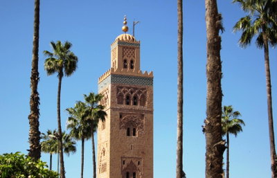 Das Minarett der Koutoubia-Moschee, Marrakesch, Marrakech — photos through time