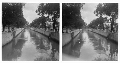 EU: Batavia (Jakarta), Indonesien. Städtischer Kanal im Vorort Weltevreden (1913), Jakarta, 1913