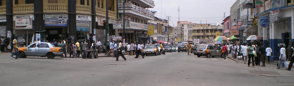 Kumasi highstreet (shopping street) – The Panoramic view, Kumasi, Ghana, 2008