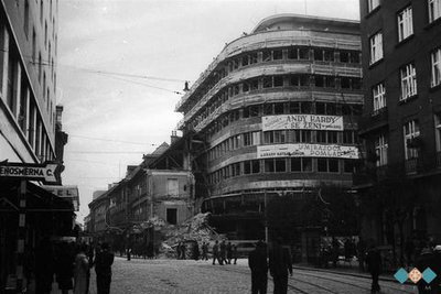 Gradnja palače Bata - Slovenska cesta Ljubljana, Ljubljana, 1940